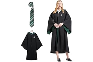 Ronronner Magier Robe,Gryffindor Uniform, Gryffindor Robe, Capa y Corbata, Túnica mágica para adultos, Halloween Cosplay