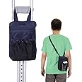 Crutch Pouch Bag Crutches Accessories Broken Foot Underarm Crutch Pads Cup Holder Bag for Crutches Pocket Carry Bag Tote for Women, Men