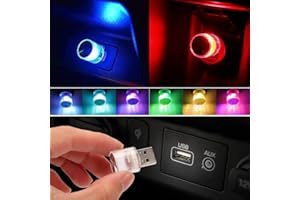 LVYXON 4Pcs USB Auto Innenraum Atmosphäre Lampen, Mini Led USB Lichter für Auto Dekoration, Beleuchtung