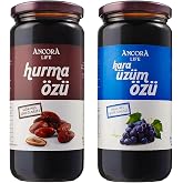 Hurma &Ouml;z&uuml;, Kara &Uuml;z&uuml;m &Ouml;z&uuml; - Şeker İlavesiz Soğuk Sıkım (640 Gr, Hurma &Ouml;z&uuml;&amp;Kara &Uuml;z&uuml;m &Ouml;z&uuml;)