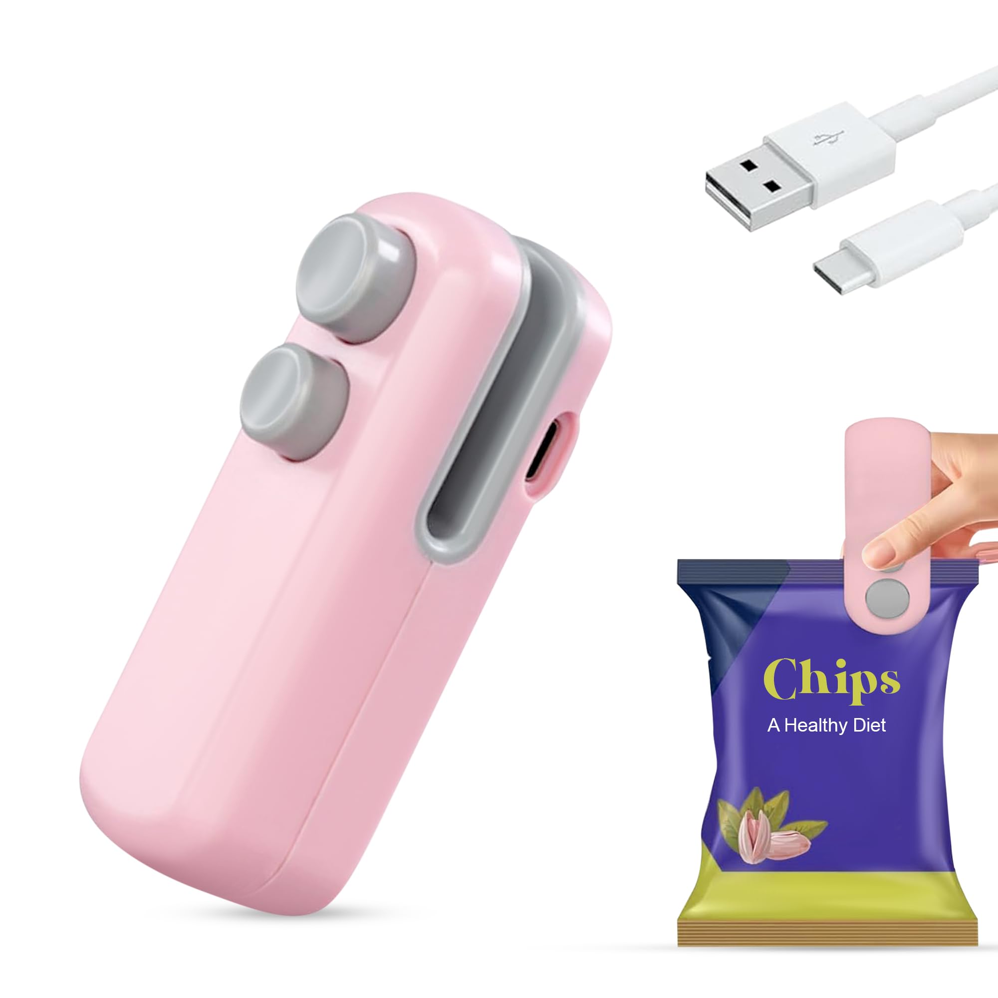 GLUNÂ® Portable Mini Sealing Machine: The Ultimate Handheld Packet Sealer for Fresh Storage & Snacks