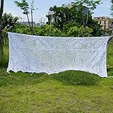 Filet de camouflage en maille pour la chasse, les sports de plein air, le camping, comme auvent, décoration d'intérieur - Neige, 2x3m / 6.6x10 ft