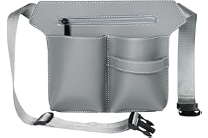 QIUPFGUT Sacs de Coiffure, Sacoche Ceinture de Coiffeur, Sacoche à Outils de Coiffeur Professionnel de Salon, Sacoche à Outils de Coiffeur Professionnel de Cisaillement (Gris foncé)