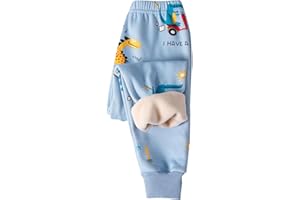 XINYUNZU Kinder Thermohose Gefütterte Hose Winterhose Kuschel Jogginghose Thermo Leggings Elastische Taille Sporthose Warme Hosen für Jungen und Mädchen 1-13 Jahre Alt