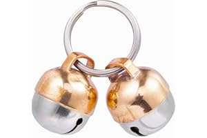 Beau's Bells 2 Extra Loud Cat & Dog Bells | Pet Tracker | Save Birds & Wildlife Handmade Copper (Small)