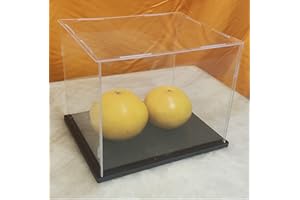 CEET Caja de exhibición Transparente de acrílico, Vitrina Multifuncional de exhibición de Colecciones a Prueba de Polvo, con Base Engrosada, para muñecas de Acción de Juguetes (6.5x4x4inch/16.5x10x10cm)