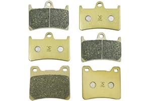 S SYUU moto Fibre de cuivre Plaquettes de Frein Avant et Arrière Compatible avec Yamaha YZF600 YZF 600 R Thundercat YZF1000 Thunderace YZF 1000 R 1996-2003 XJR1300 XJR 1300 1999-2000 FA252F FA088R