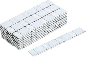 KIMISS Adhesive Wheel Balance-Adhesive Backed Wheel Weights ， 25pcs Grey lead weights stick on Adhesive Wheel Hub Balancing Blocks Tire Weight Balancing Balancer Auto Car Parts(5g+10g*25)