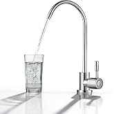 Reverse Osmosis Tap, 1/4'' Kitchen Stainless Steel Drinking Water Tap, 360&deg; Rotatable Faucets Osmosis Purifier Faucets for Al