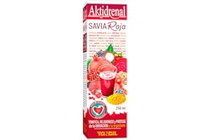Tongil - Aktidrenal Savia Roja 250ml - Concentrado de Plantas, Frutos Rojos, Verduras, Quinoa, Vitaminas y Minerales - Más de 35 nutrientes para tonificar, rejuvenecer y combatir la oxidación