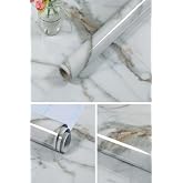 Mobee White Kitchen Countertop Foil Coating White Marble Pattern 5 Meters 1420