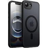 JETech Matte Magnetic Case for iPhone 17e/16e, Black | Compatible with MagSafe, Translucent Matte Back, Slim Shockproof Prote