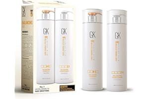 GK HAIR Global Keratin Balancing Shampoo and Conditioner Sets (1000ml/33.8 Fl Oz) pour le nettoyage en profondeur des cheveux gras et colorés pour hommes et femmes