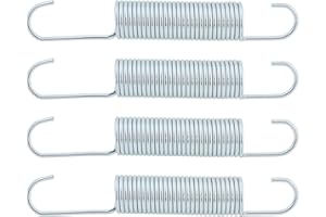Briny River Lot de 4pcs 125x18x2mm Ressorts Inclinables en Acier Galvanisé à Double Crochet Pièce de Rechange Adaptée Aux Fauteuils Inclinables Et Aux Canapés
