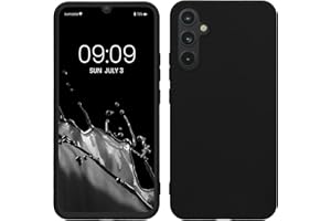 kwmobile Funda para Samsung Galaxy A34 5G Carcasa - Ultrafina de TPU y Silicona con Bordes elevados anticaídas - Negro