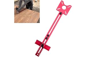 TAIPINTEE Staffa 3 in 1 Fresatura e Fresatura, Supporto per Scanalature di Fresatura, Armadio Hardware Doweling Jig, Maschera di Taglio Circolare per Utensile Fresa, Guida Circolare Regolabile