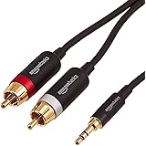 Amazon Basics 3.5mm to 2-Male RCA Adapter Cable - 1.2m / 4 Feet