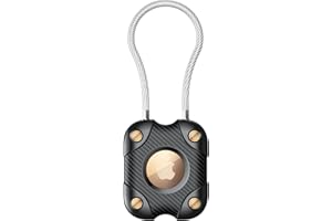 DEERLET Airtag-Halter mit Drahtkabel, AirTag-Schlüsselanhänger, IPX7 wasserdicht, 360° Harter Schutzluftmarke. Schlüsselanhänger für Apple Air-Tag für Schlüsselanhänger, Auto, Gepäck