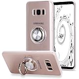 SORAKA Durchsichtige Hülle für Samsung Galaxy S8 mit 360 Grad drehbarem Ringständer Weicher TPU transparenter Schutzhülle mit