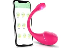 Portabel Wellnessenhet för Kvinnor, Bluetooth APP-kontroll och Trådlös Fjärrstyrning, 10 Anpassningsbara Vibrationslägen, Mjuk Silikon, Uppladdningsbar och Vattentät