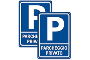 YUNTARDA 2pz Cartello parcheggio privato, 20x30cm Cartello Metallo Segno di Parcheggio Privato in alluminio con protezione UV