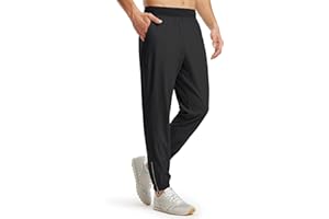 Libin Pantalons Jogging Homme D'entraînement Pantalons de Course Légers Décontractés à Séchage Rapide Sport Running Gym Pantalons à avec Poche Zippée