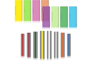 KIKIGOAL 16 PCS Guided Reading Highlight Strips Legasthenie Overlays Hilfsmittel für Kinder, Legasthenie Overlay Lineal Reading Rulers Colored Reading Tracking Rulers