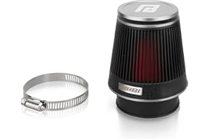 NIBBI filtro aria moto da 54mm,filtro a cono per Moto Scooter Dirt Bike Pit Bike Motocross Ciclomotore ATV Argento