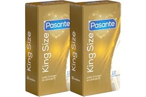 Pasante King Size, Extra Large XXL Condoms with 60mm Width and 205mm Length - Ideal for Men who Need More Space, 2 x 12 Pieces (24 Pack)