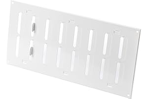 LIRAST 300 x 150 mm biała metalowa kratka wentylacyjna z zamykanymi lamelami - kratka wylotowa - kratka wentylacyjna do wentylacji