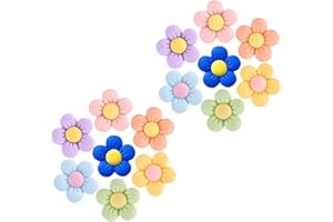 SHANBYE Shoe Charms,14 PCS Mignons Décorations de Chaussures Fleurs avec Boutons Colorés Breloques de Chaussures Mode Fleurs Charmes de Résine Pins Crocs Charms Crocs Pour Filles