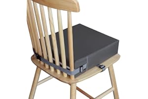 EIMZU Sitzerhöhung Stühle Kind für Den Tisch, SitzerhöHung Stuhl Kind PU Waschbar Zerlegbar, 10cm Tragbares Boostersitze mit 2 Sicherheits Schnalle,Deckung Einfach zu Säubern Abnehmbar Sitzerhöhung Stuhl
