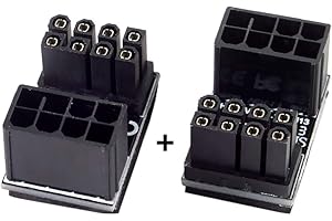 chenyang Adaptador ATX de 8 pines hembra a 8 pines macho en ángulo de 180 grados para tarjetas gráficas de escritorio