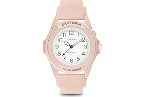 Facasu Analog Armbanduhr Jungen Mädchen,50M wasserdichte leuchtendes Zifferblatt Sport Silikonarmband Quarzuhr Teenager Studenten,Jugend-Studenten Kinderuhr Jungen Mädchen über 10 Jahre
