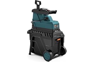 DOVAMAN GT10 Leiser Gartenhäcksler, 8-Zahn-Rollenmesser, Zerkleinert bis zu 45mm, Häcksler mit 2800W Bürstenlosem Motor, 88dB, 55L Auffangbox, 18:1 Zerkleinerungsverhältnis, Mühelos für Gartenabfälle