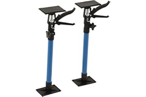 Fockety Adjustable Support Pole, 2Pcs 50‑115cm/20‑45inch Telescopic Quick Support Rod, 360° Rotate, Third Hand Tool 3rd Hand Support System for Cabinet Jacks Cargo Bars Drywall Support