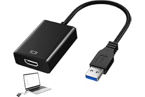 Menibeuty Cable USB a HDMl, Adaptador USB a HDMl, 3.0/2.0 Convertidor de Vídeo Multipantalla, Cable convertidor para PC, portátil, Monitor, proyector de Escritorio,TV