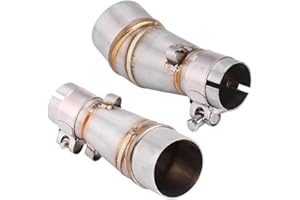 EVGATSAUTO Tuyau de silencieux d'échappement, moto glisser sur le connecteur d'adaptateur de tuyau de liaison intermédiaire d'échappement