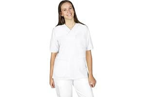 NYBO Kasack Kurzarm Damen & Herren | Atmungsaktiv, Strapazierfähig Schlupfkasack mit 3 Taschen | Oeko-TEX | Medizinische Berufsbekleidung | Pflege Kleidung | Unisex Arbeitskleidung