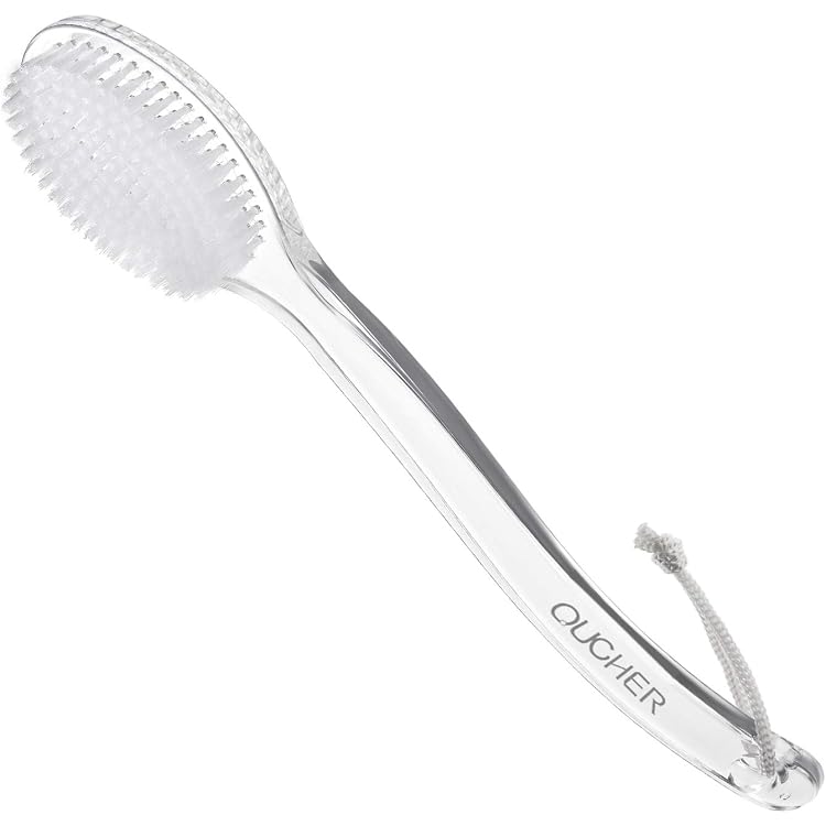 Heallily Badebürste Mit Langem Griff – Weich, Rutschfest, Für Rücken & Körperpeeling, Blau