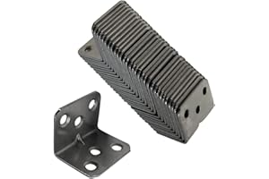 EURO TISCHE Euro Tishce Squadrette Angolari 90 gradi, Staffe Angolari per angolo di costruzione, Squadretta di Giunzione Angolare, squadrette angolari metallo 30 x 30x 36 mm (30 pezzi)