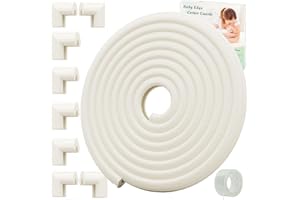Dekukar Rand Ecke Schutz Baby Proofing(Große 4.4M Rand 8 Eckschutz), Heavy-Duty Soft NBR Schaumstoff Möbel Kamin Tische Sicherheit Stoßstange Schutz Guards (Pre-Taped, einfache Installation)