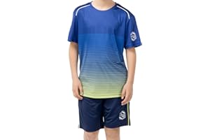 ALPHADVENTURE - Abbigliamento sportivo per bambini, set di 2 pezzi con tuta da ginnastica, maglietta a maniche corte e pantaloncini sportivi - Taglie da 6 a 14 anni