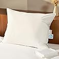 Natural Goose Down Pillows: Luxury Hotel Bed Pillow with 750 Fill Power, White Goose Down Sleeping Pillow with Pillowcase, Soft Pillow for Back, Side, Stomach Sleepers - 1 Pack, King (20" x 34")