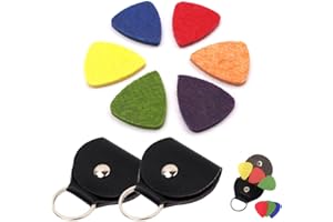 AAED 6 Plettri per Chitarra e 2 Plettri per Chitarra, Plettri Colorati in Celluloide per Chitarra Elettrica, Basso, Chitarra Acustica, Ukulele