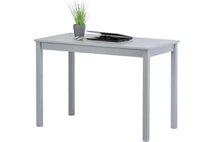 ‎HAGGE HOME hagge home Skandinavisch Holz Tisch Schreibtisch Kleiner Tisch Esstisch Computertisch Küchentisch Office Desk PC Tisch Homeoffice Esszimmertisch Wohnzimmertisch Arbeitszimmertisch 110x60 Grau