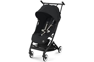 CYBEX Gold Passeggino Libelle con Cintura One-Pull, Per Bambini da 6 Mesi a 4 Anni Circa (Max. 22 kg), Ultraleggero (Solo 6 kg), Magic Black (Nero con Telaio Nero)