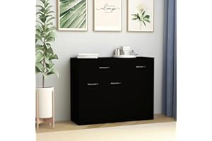 FIRBNUS 88x30x70 cm Aparador Negro Mueble Entrada Recibidor Recibidores De Entrada Aparador Cocina Muebles De Salon Armario Auxiliar