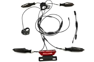 HALLOMOTOR Kits d'éclairage ebike 24V/36V/48V/52V/60V avec câble étanche pour Bafang et KT