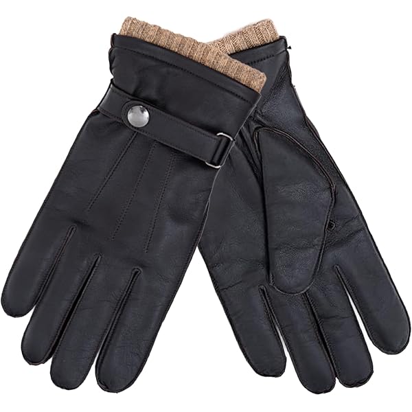 eem fashion handschuhe Herren Lederhandschuhe, weiches italienisches Leder, Fleecefutter, Strickbündchen, schwarz/anthrazit S PRIORITY GEMINI SMART.SHIFT GRAVEL custom solid snake Choose Option:29
